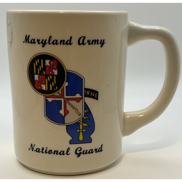 Vintage Maryland Army National Guard Rare Coffee Mug Cup 8 Oz - Picture 1 of 4